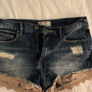 Free people denim shorts